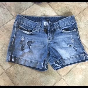 Distressed Jean Shorts